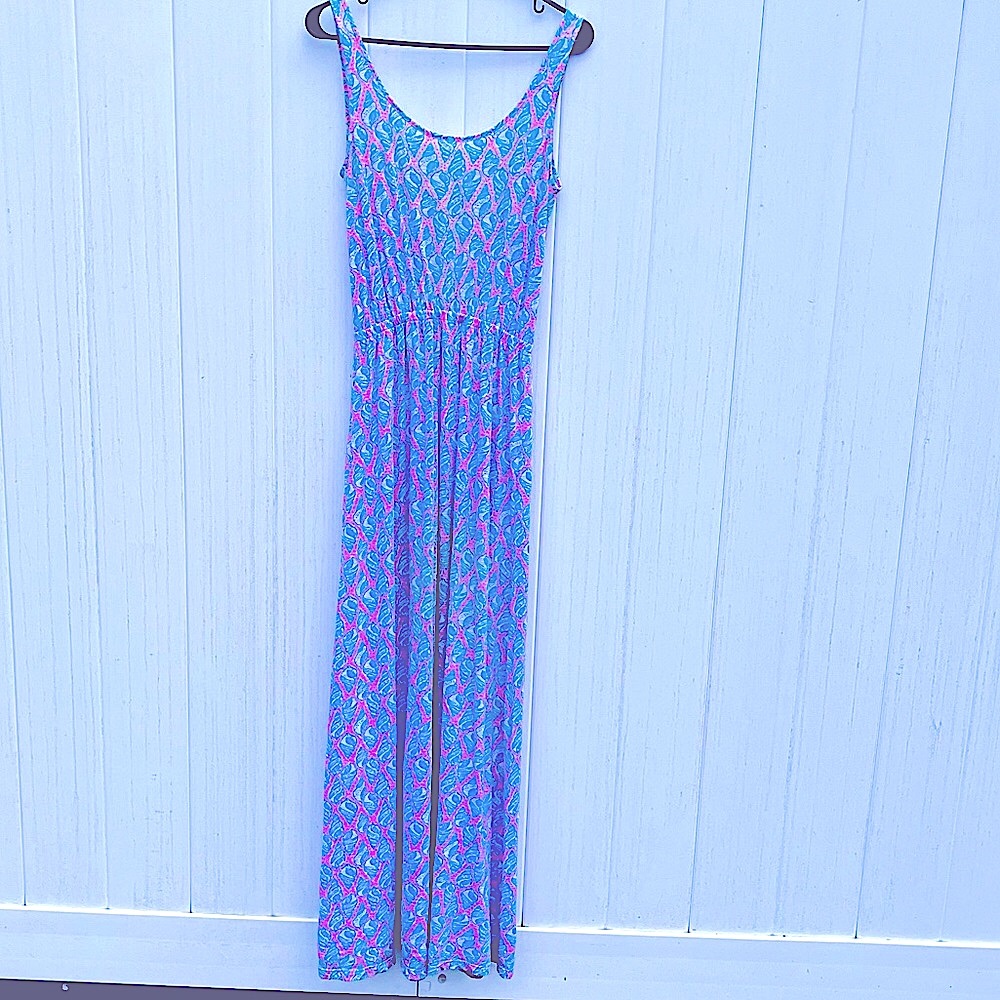 Lilly Pulitzer Tria Maxi A Little Tipsy Seashell Conch Dress